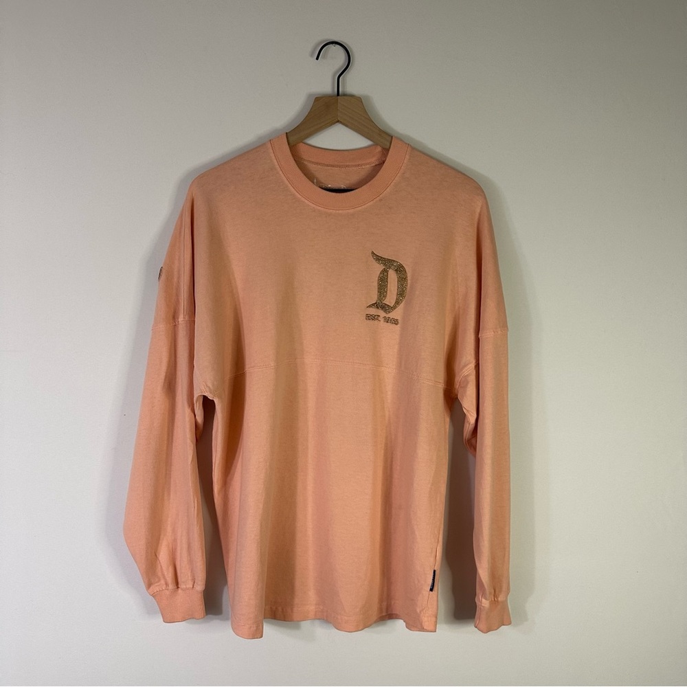 Spirit Jersey Disneyland Pink Long Sleeve Tee Crew Neck Top Size XS